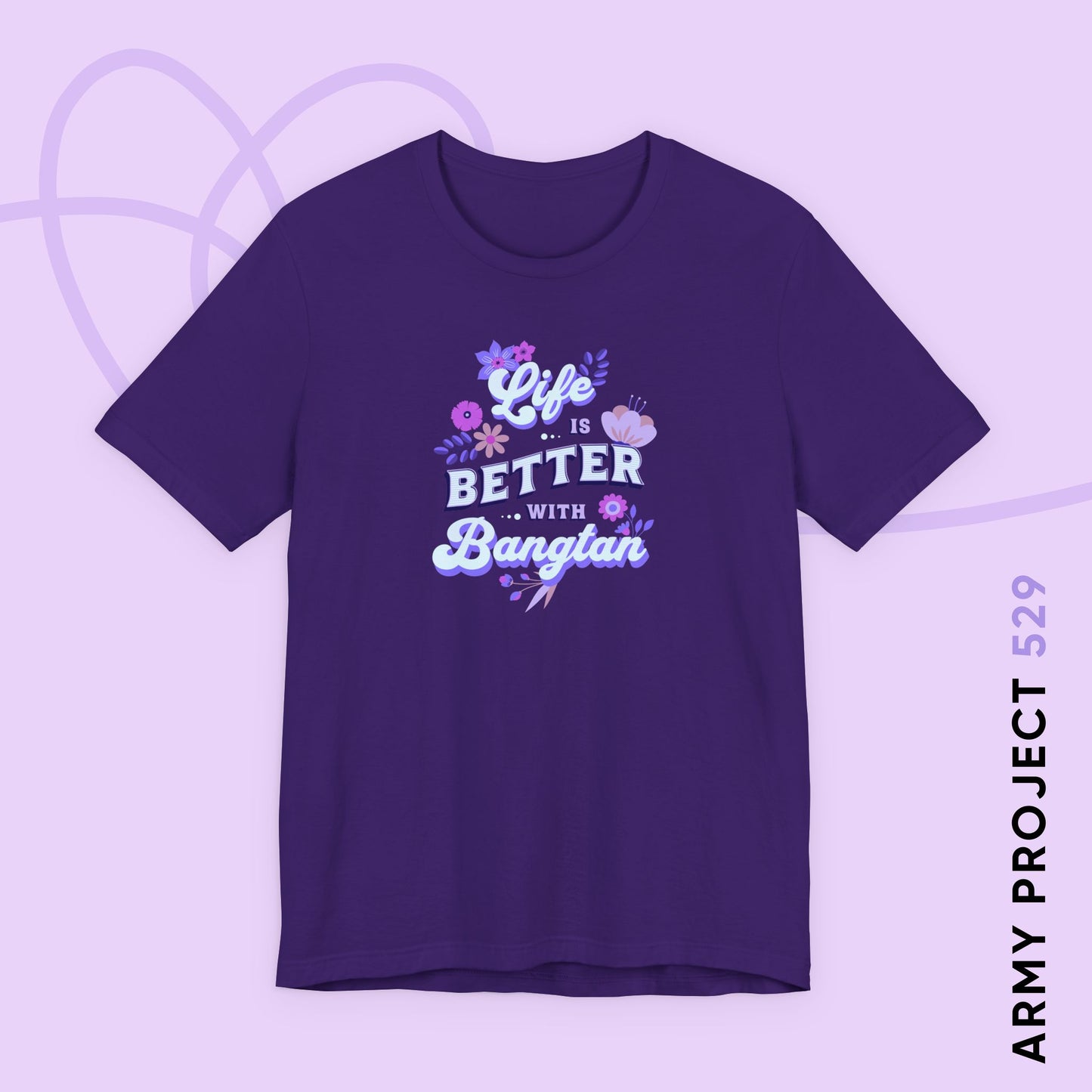 Life is Better with Bangtan Unisex Jersey Short Sleeve Tee