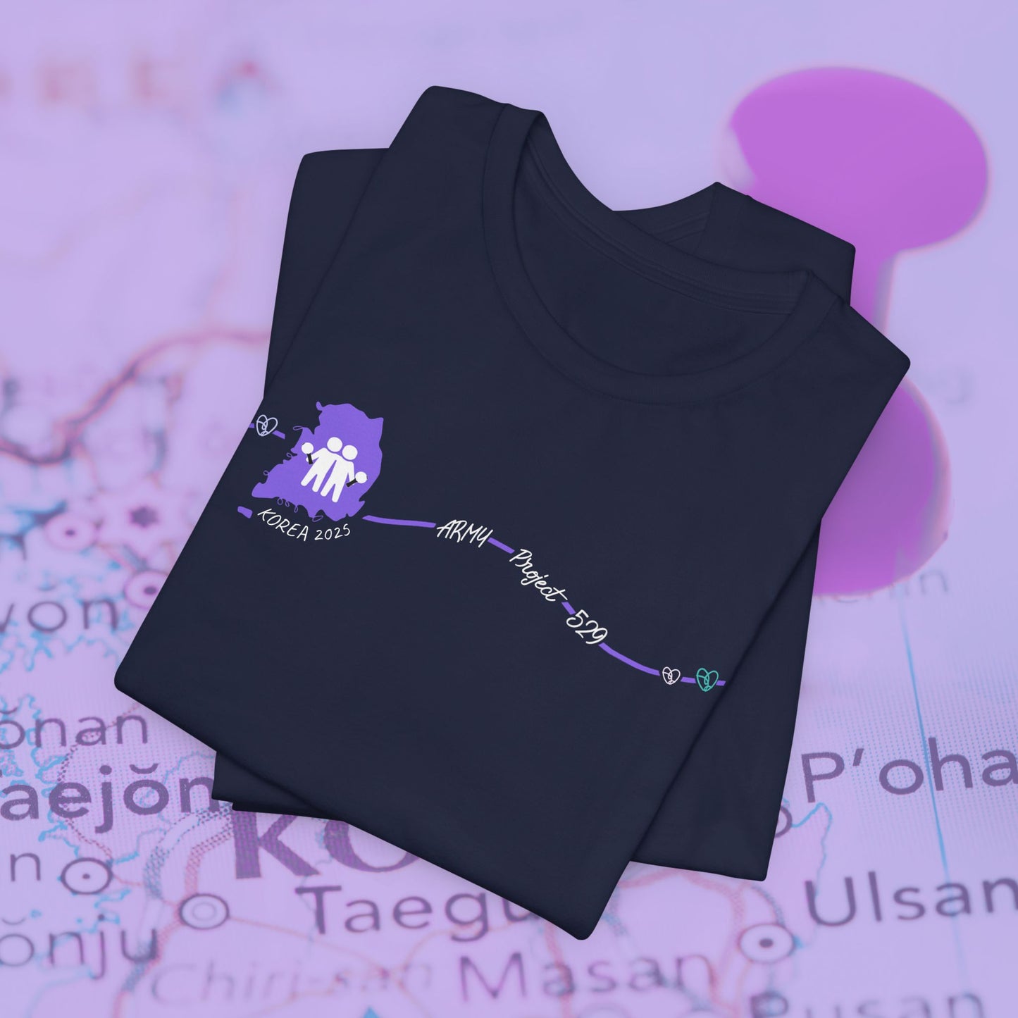 AP529 Korea Heartline Logo Unisex Jersey Short Sleeve Tee
