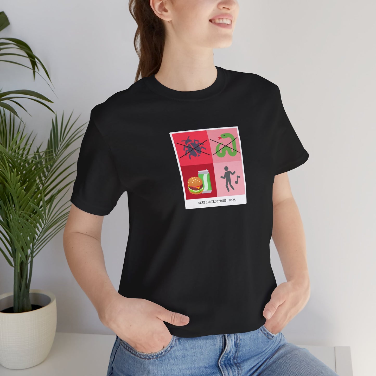Hobi Care Instructions Unisex Jersey Short Sleeve Tee