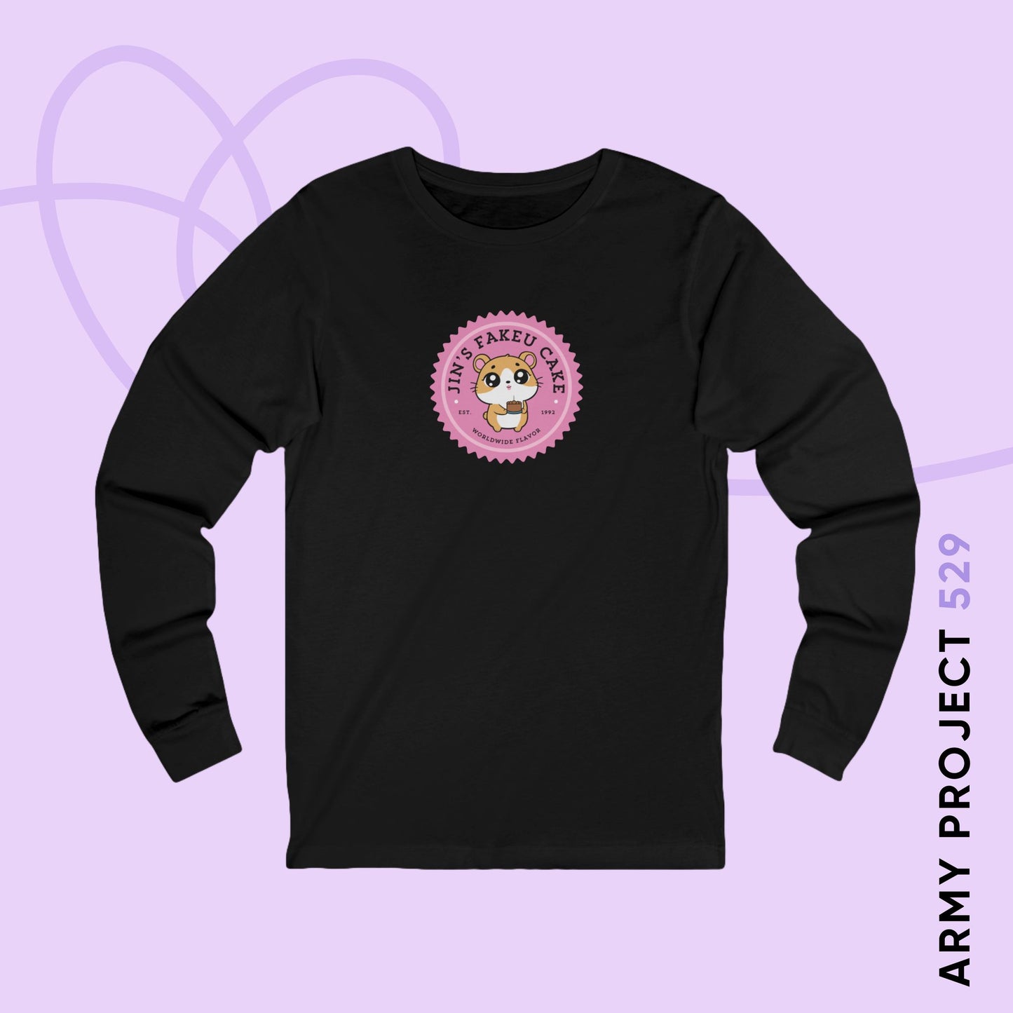 Jin Long Sleeve Shirt - Cute Fanmade BTS Merch - Jin's Fakeu Cake - Soft Unisex T-Shirt