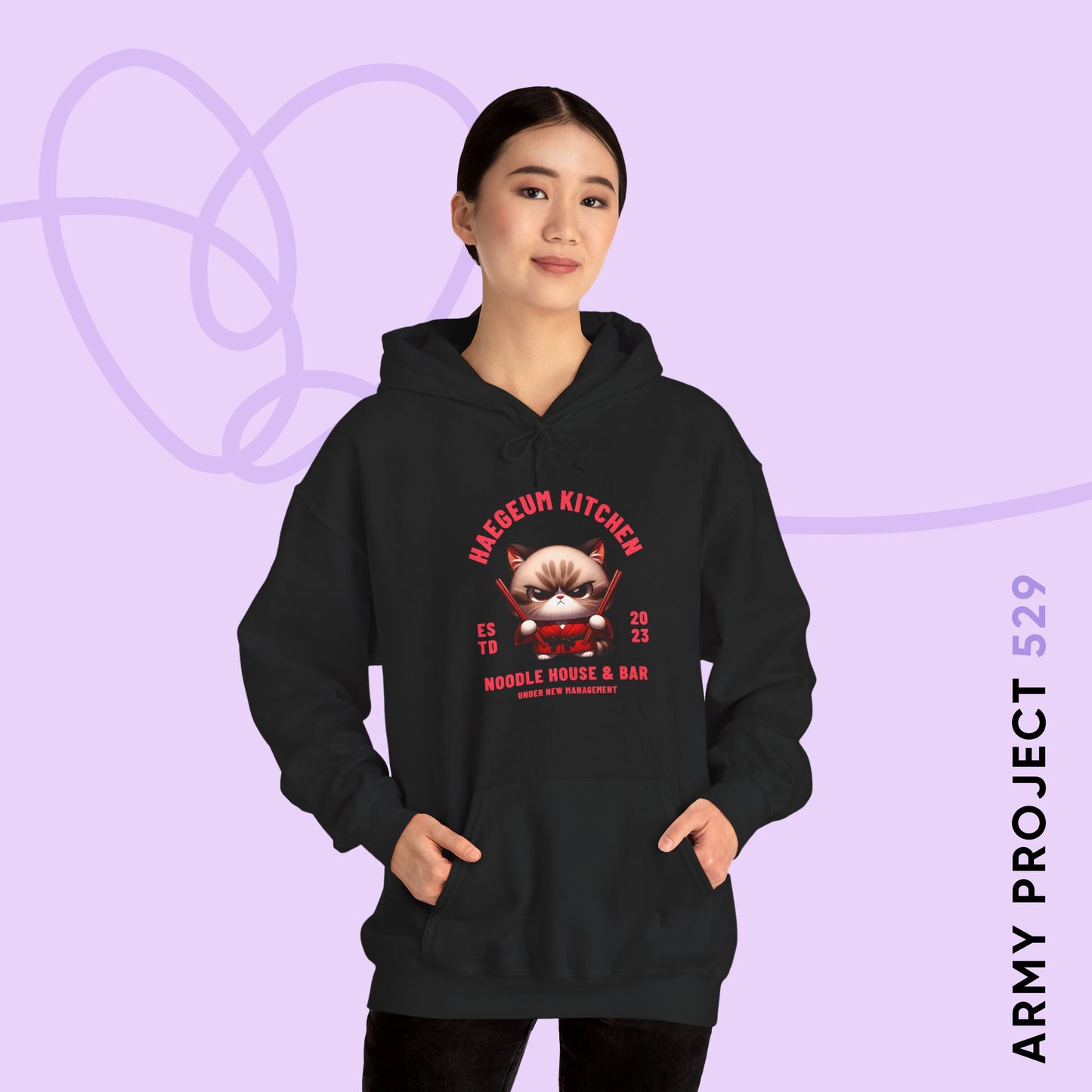 Yoongi Hoodie - Haegeum Noodle House - Fanmade BTS Merch - Cozy Unisex Sweatshirt