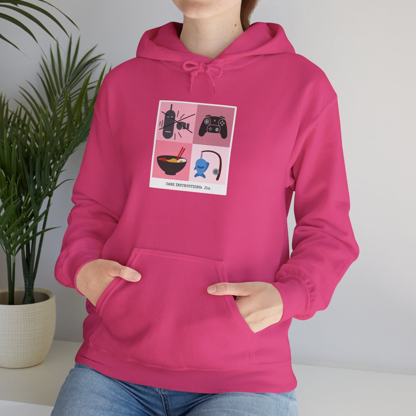 Jin Hoodie - Funny Fanmade BTS Merch - Care Instructions - Cozy Unisex Sweatshirt