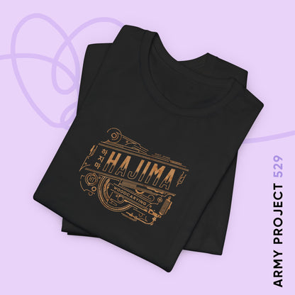 Yoongi Short Sleeve Shirt - Woodcarving Hajima (Bronze) - Fanmade BTS Merch - Unisex Jersey T-Shirt