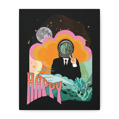 Jin Canvas Wall Art - Fanmade BTS Retro Series - 60s Mod Aesthetic - Framed Wall Decor