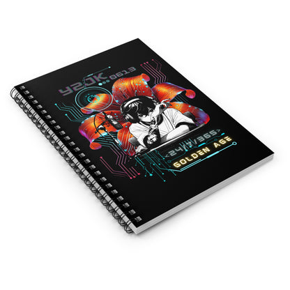 Jung Kook Notebook - Fanmade BTS Retro Series - Y2K Gamer Aesthetic - Spiral-Bound Journal
