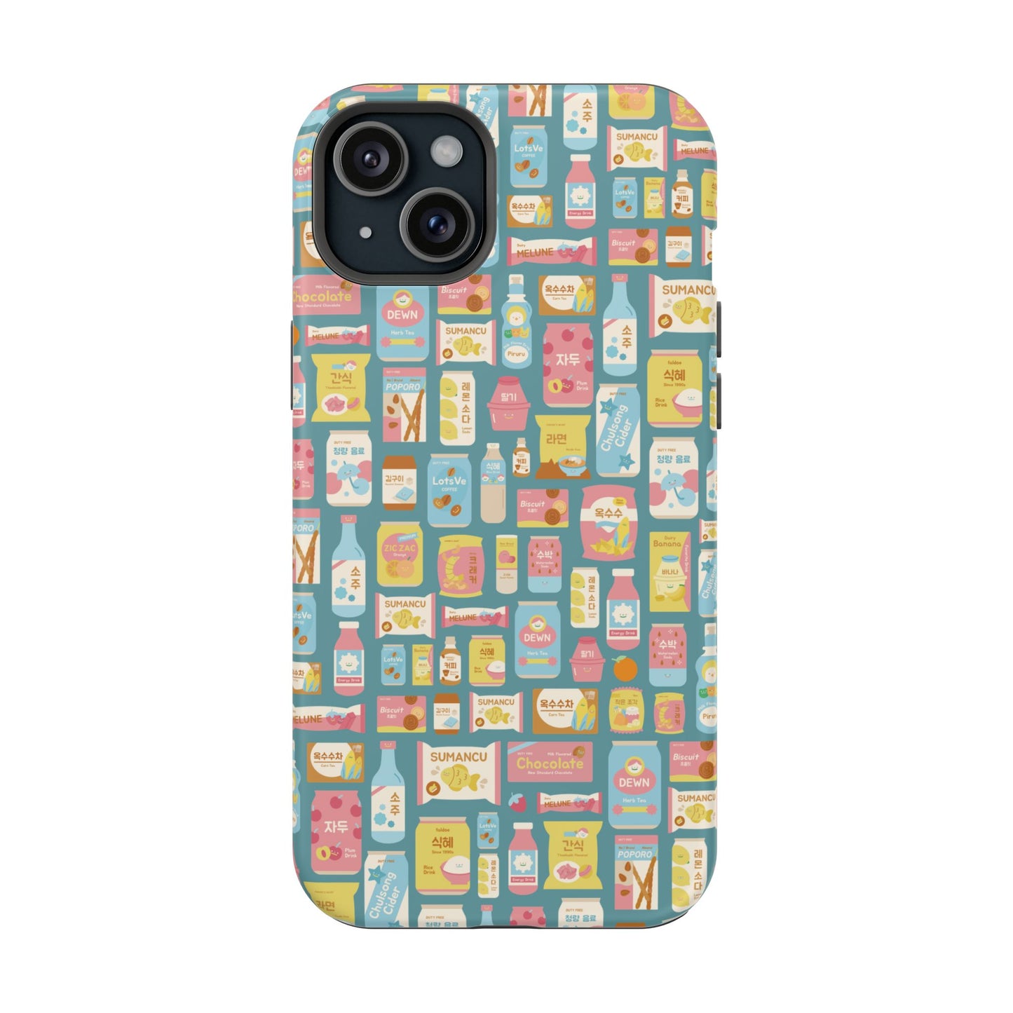 Sweet Pastel Korean Snacks Magnetic Tough Phone Case - Cute K-Pop Merch - iPhone, Galaxy, Pixel Cover
