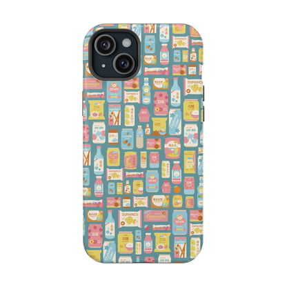 Sweet Pastel Korean Snacks Magnetic Tough Phone Case - Cute K-Pop Merch - iPhone, Galaxy, Pixel Cover