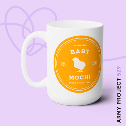 Baby Mochi Badge Series 15oz Ceramic Coffee Mug