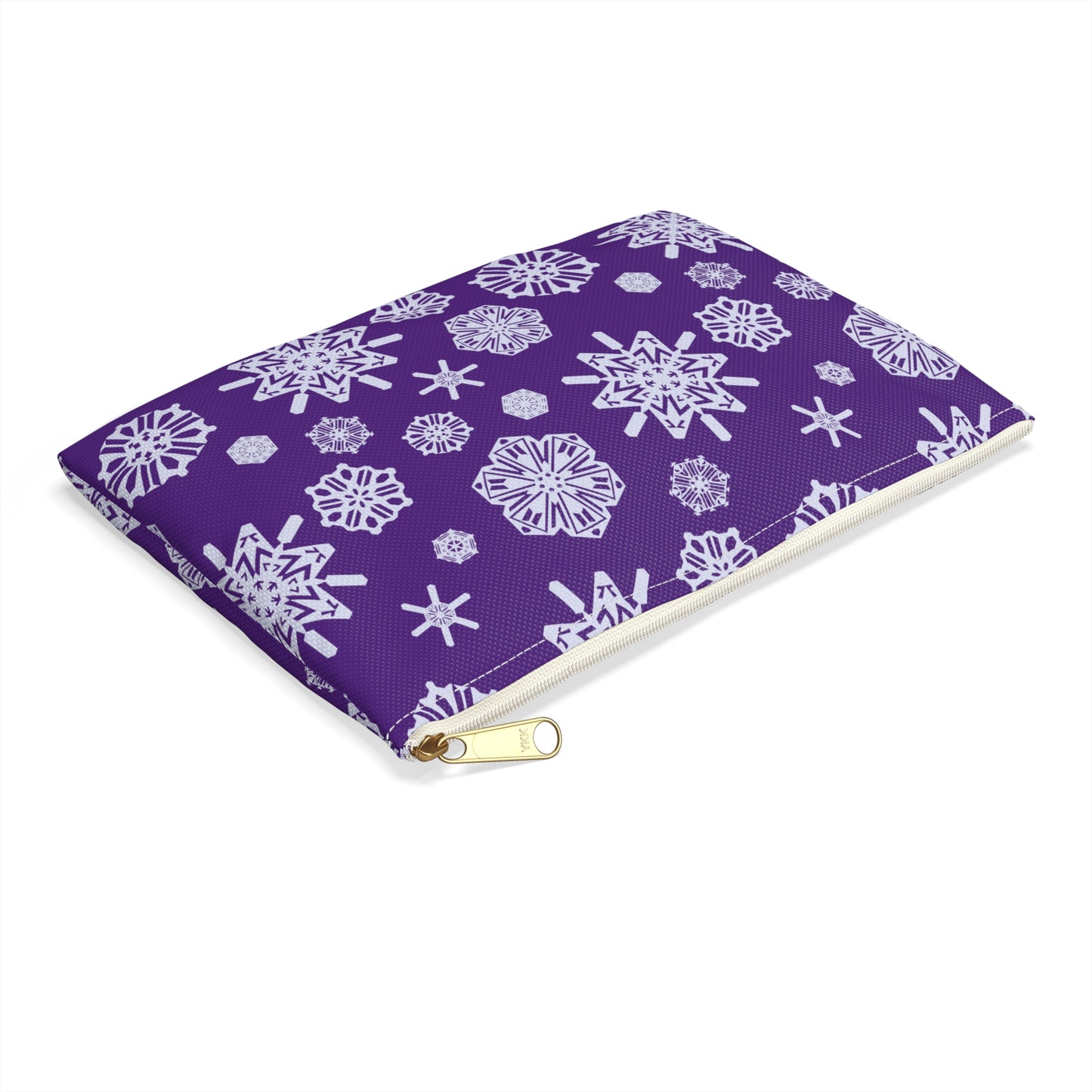 OT7 Cosmetics Bag - Secret Snowflakes (Purple) - Fanmade BTS Toiletry Bag Slim Profile Zipper Pouch