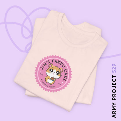 Jin Short Sleeve Shirt - Cute Fanmade BTS Merch - Jin's Fakeu Cake - Soft Unisex T-Shirt