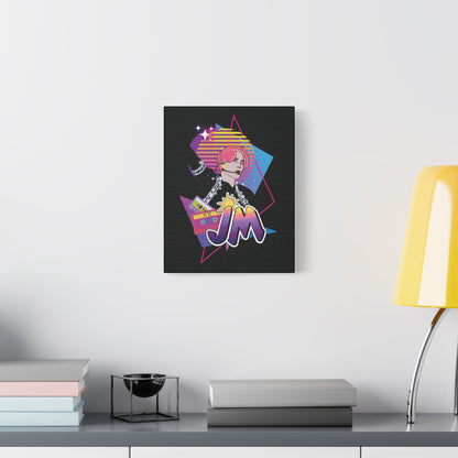 Jimin Canvas Wall Art - Fanmade BTS Retro Series - 80s Pop Aesthetic - Framed Wall Decor