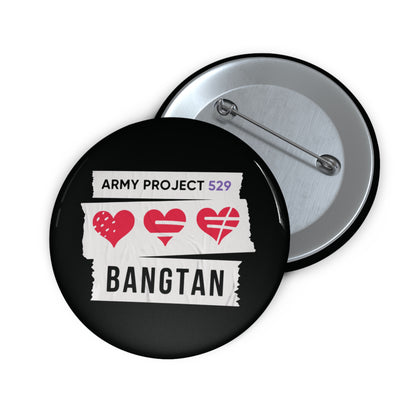 AP529 <3 Bangtan Button Pin - ARMY Concert Merch