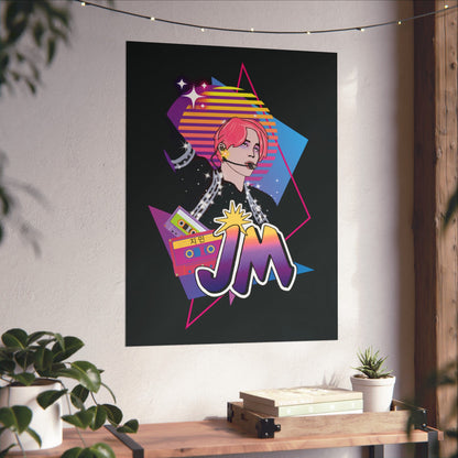 Jimin Wall Art - Fanmade BTS Retro Series - 80s Pop Aesthetic - Matte Poster