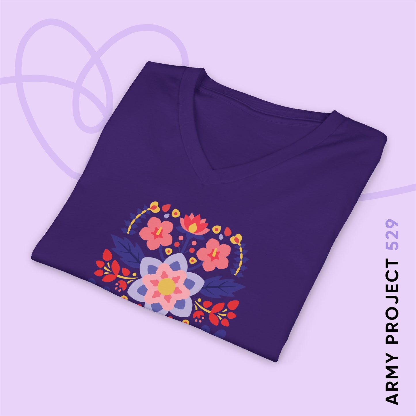 OT7 V-Neck Shirt - Until the Flowers Bloom - Unisex Jersey T-Shirt