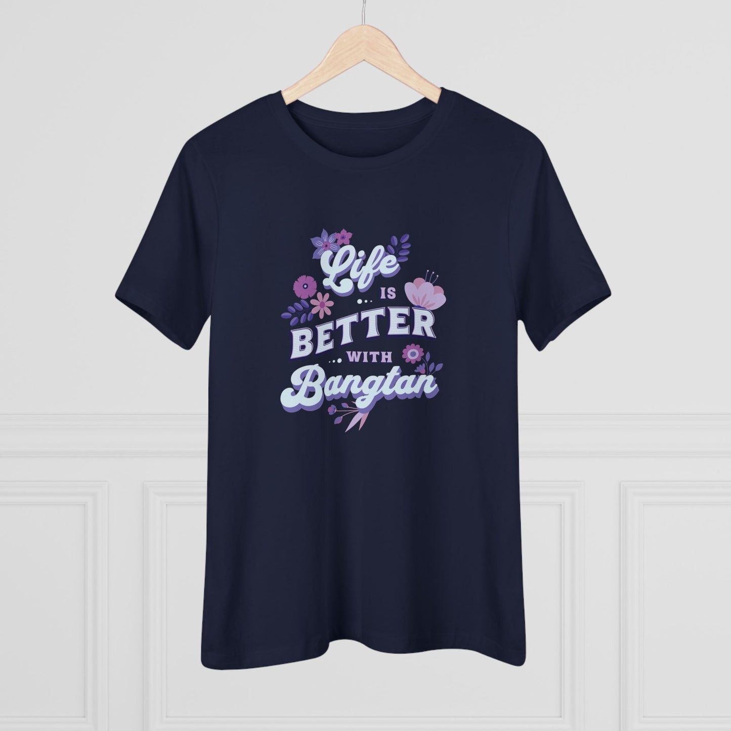 OT7 Women's Tee - Life is Better with Bangtan - Fanmade BTS Merch - Soft Jersey T-Shirt