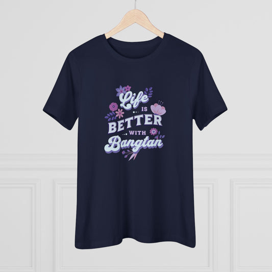 OT7 Women's Tee - Life is Better with Bangtan - Fanmade BTS Merch - Soft Jersey T-Shirt