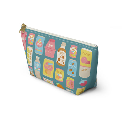 Sweet Pastel Korean Snacks Accessory Pouch w/ T-bottom