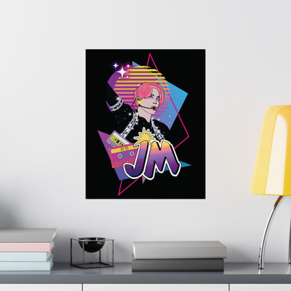 Jimin Wall Art - Fanmade BTS Retro Series - 80s Pop Aesthetic - Matte Poster