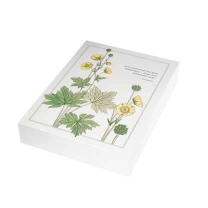 Fanmade BTS Greeting Card - Jin Appreciation Quote - Vintage Floral Artwork