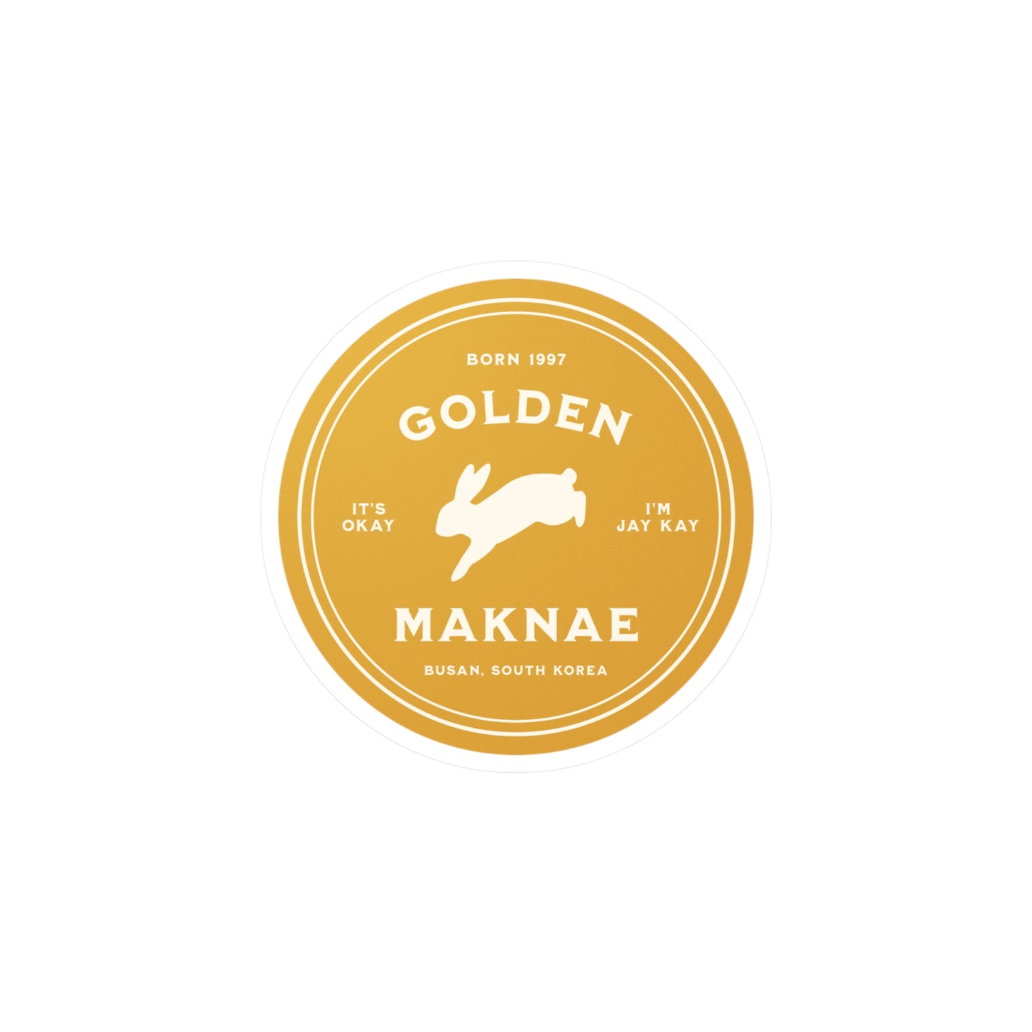 Golden Maknae Medallion Series Kiss-Cut Vinyl Decals