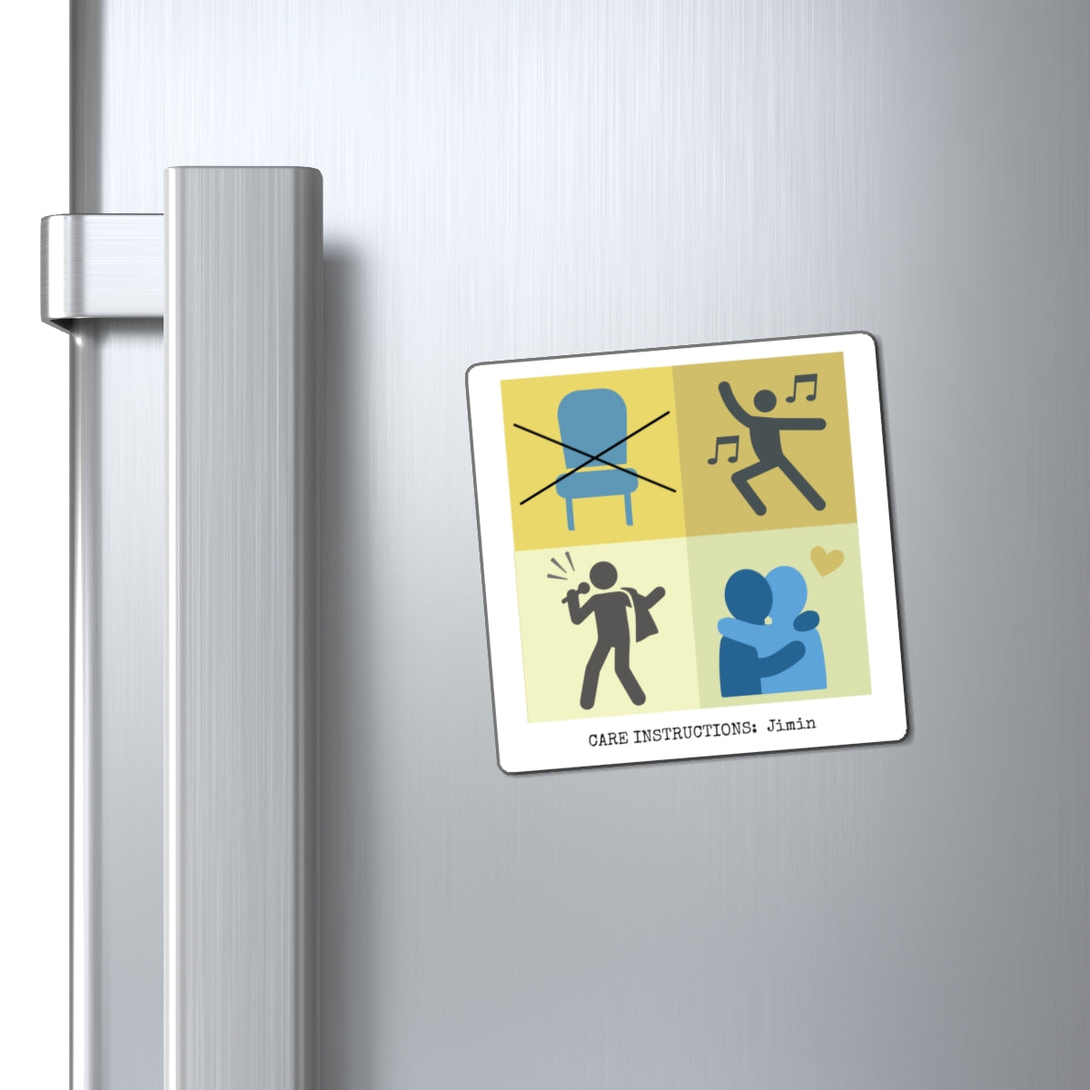 Jimin Fridge Magnet - Care Instructions - Subtle ARMY Decor