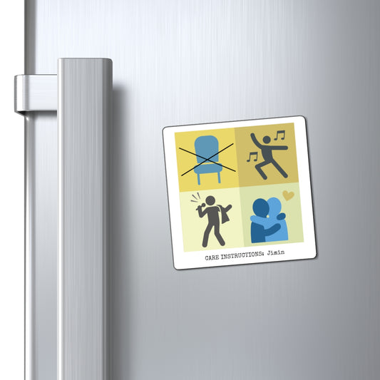 Jimin Fridge Magnet - Care Instructions - Subtle ARMY Decor
