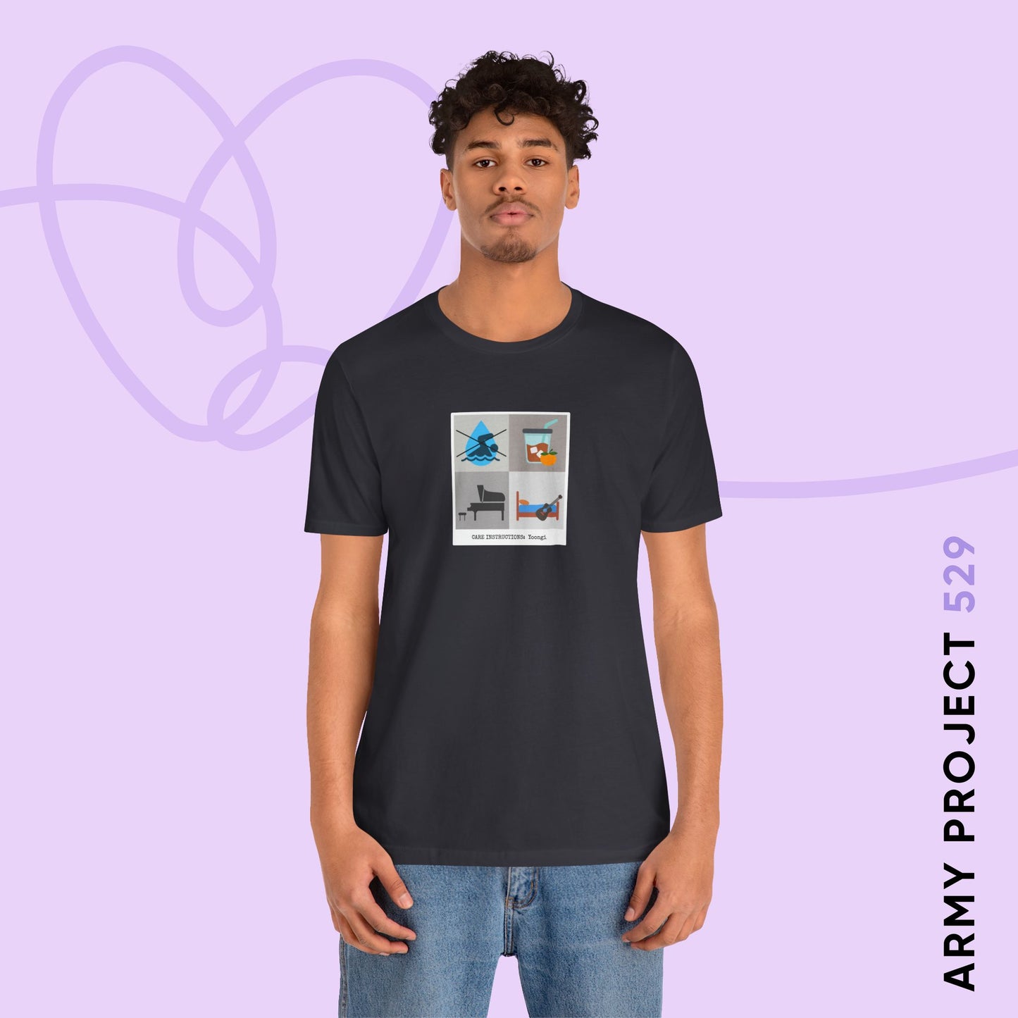 Yoongi Care Instructions Unisex Jersey Short Sleeve Tee