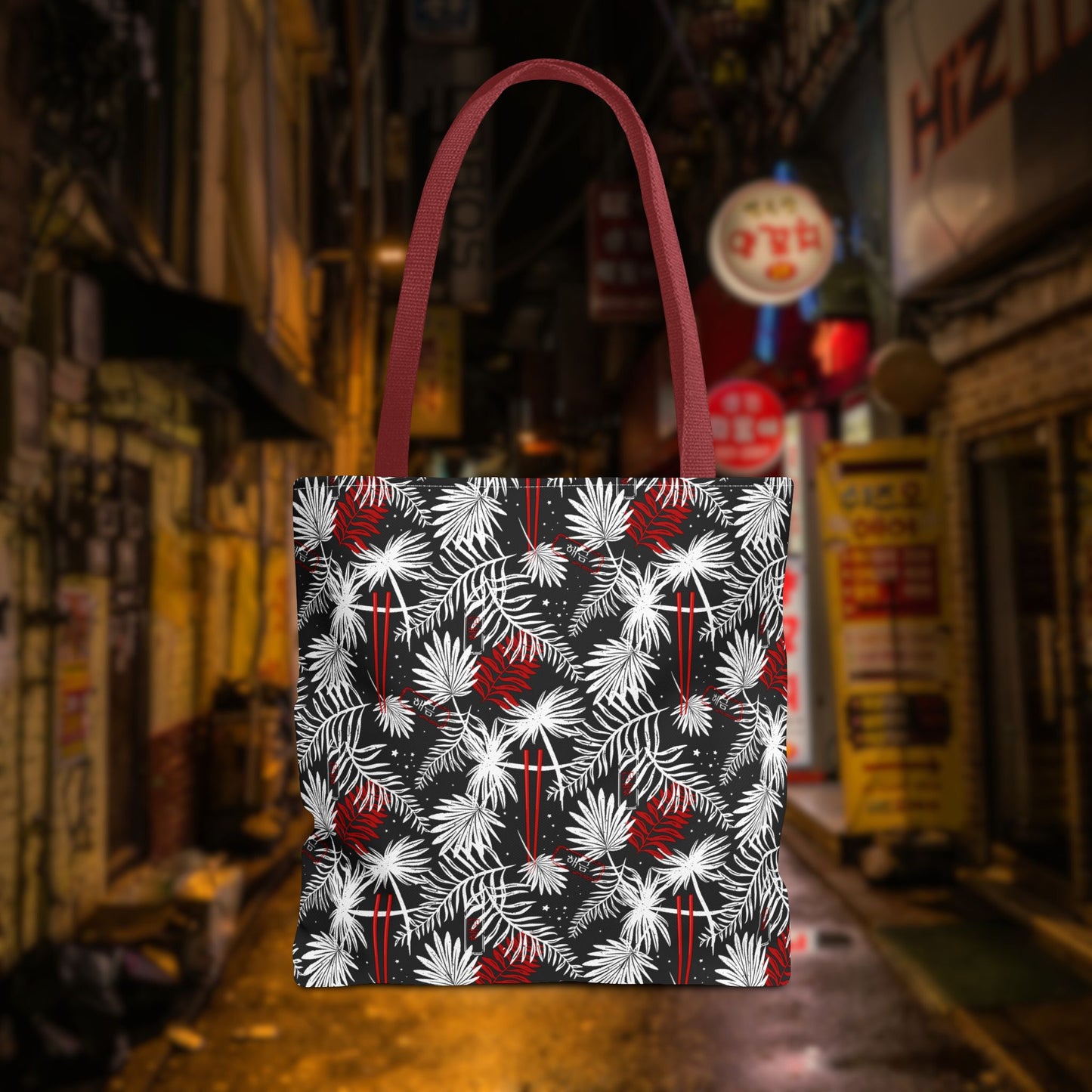 Tropical Chopsticks Tote Bag