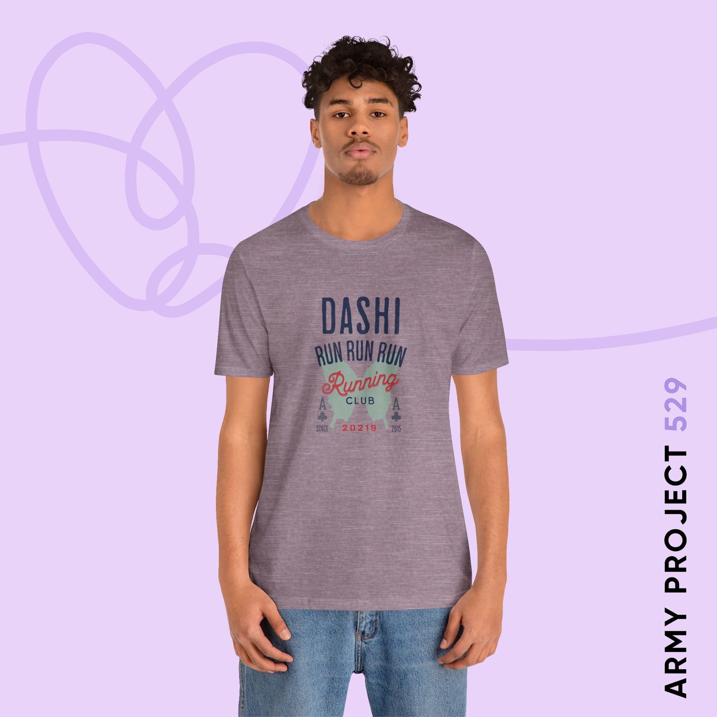 OT7 Short Sleeve Shirt - Dashi Running Club - Fanmade BTS Merch - Unisex Jersey T-Shirt