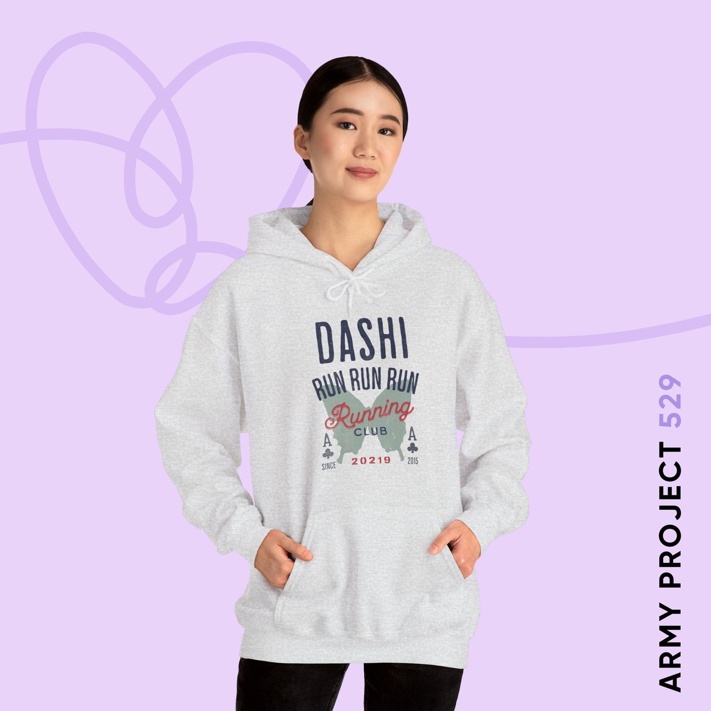 OT7 Hoodie - Dashi Running Club - Fanmade BTS Merch - Cozy Unisex Sweatshirt