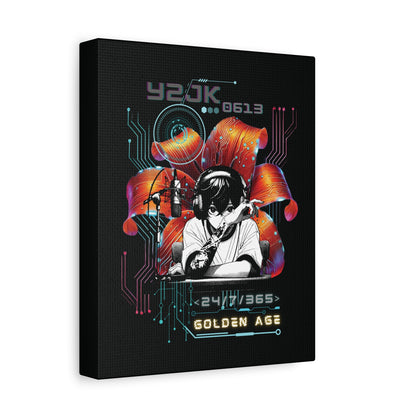 Jung Kook Canvas Wall Art - Fanmade BTS Retro Series - Y2K Gamer Aesthetic - Framed Wall Decor