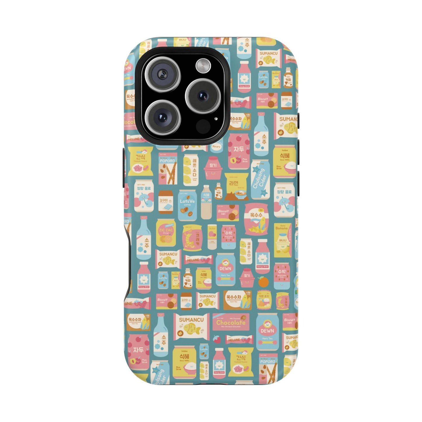 Sweet Pastel Korean Snacks Magnetic Tough Phone Case - Cute K-Pop Merch - iPhone, Galaxy, Pixel Cover