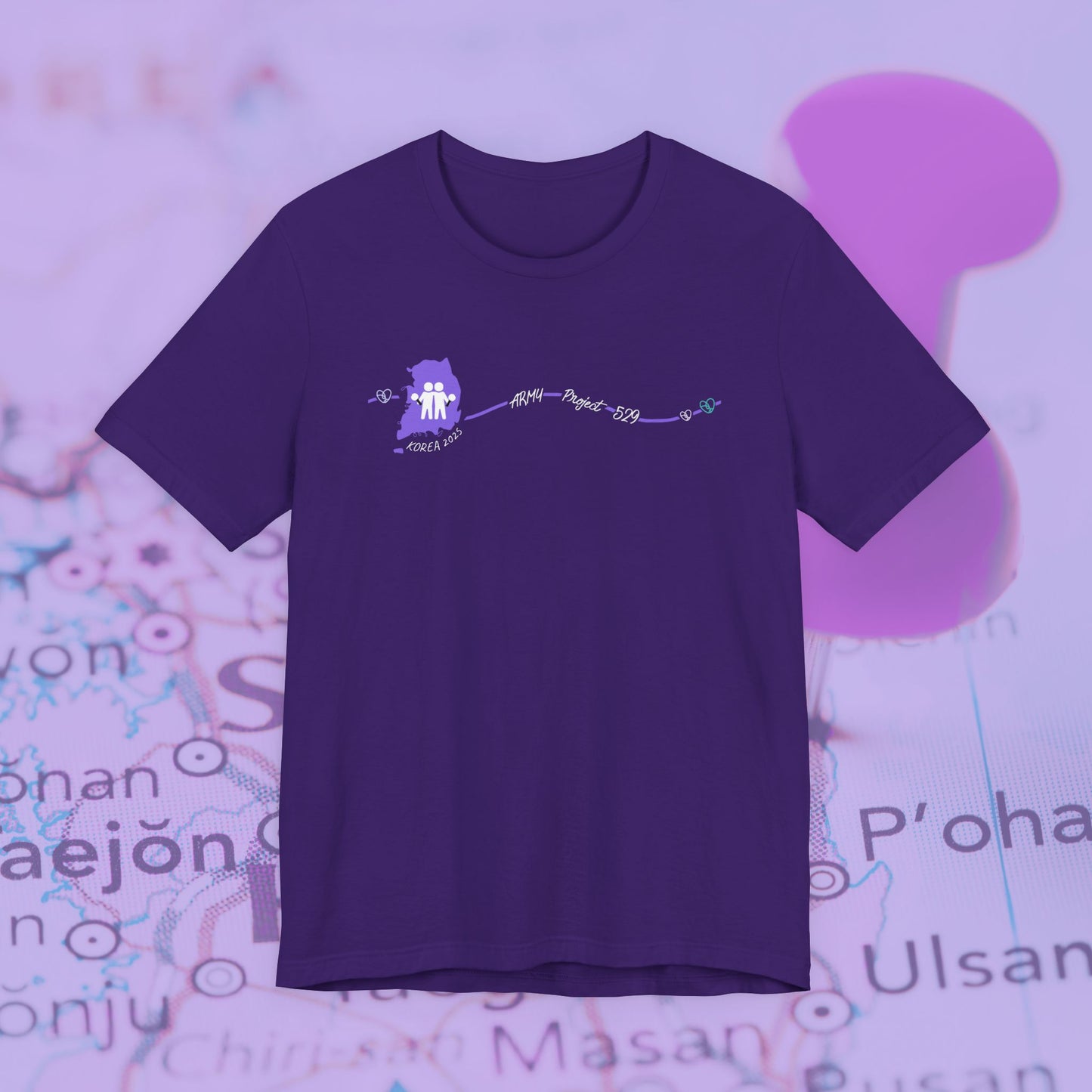 AP529 Korea Heartline Logo Unisex Jersey Short Sleeve Tee