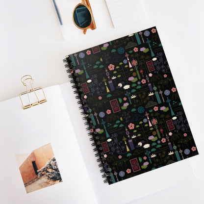 Norigae Night Garden Spiral Notebook