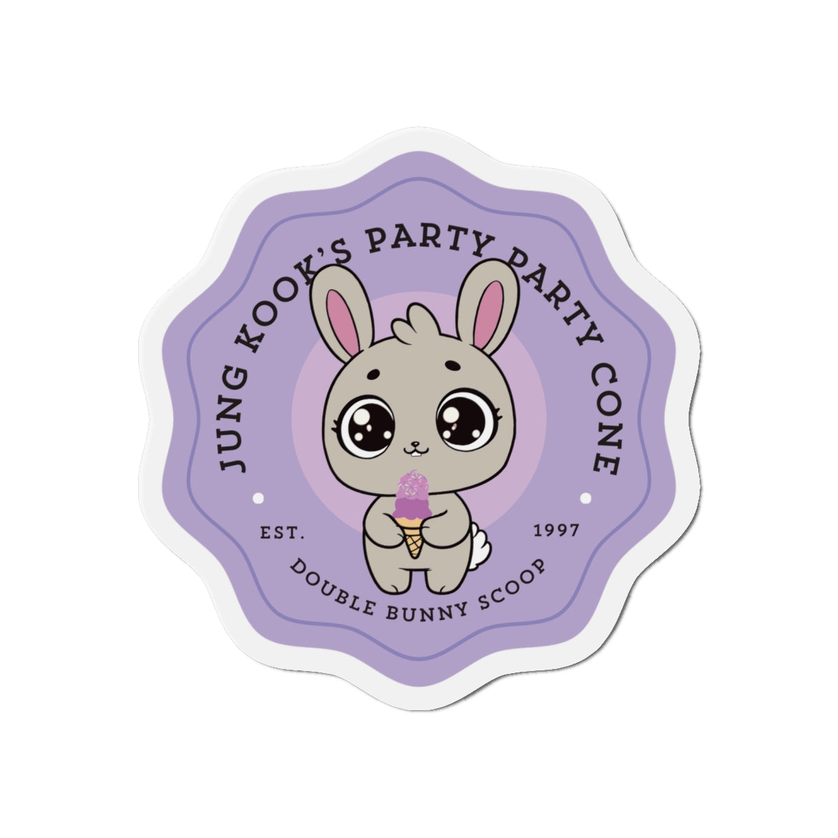 Jungkook Party Party Cone Bakery Series Die-Cut Magnet