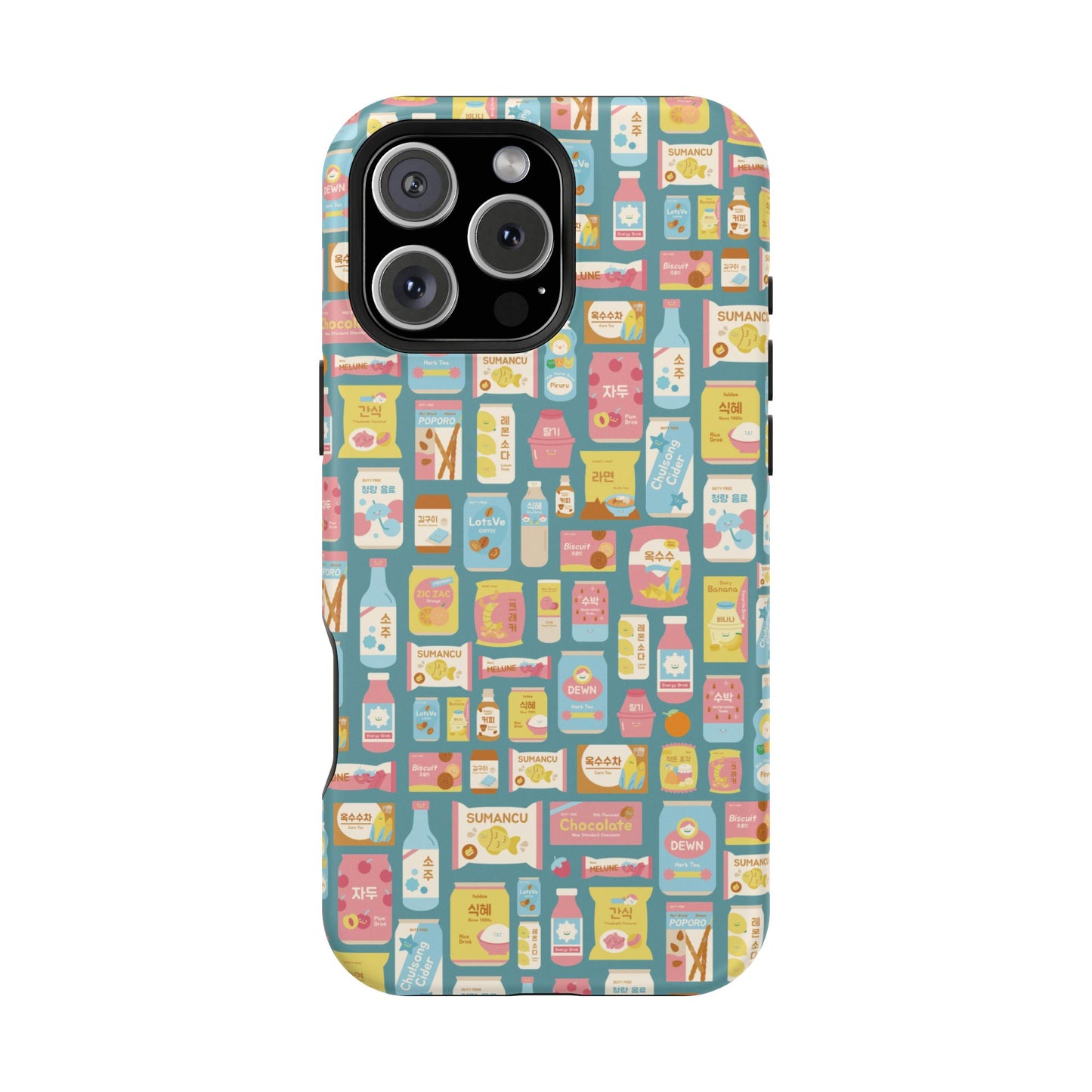 Sweet Pastel Korean Snacks Magnetic Tough Phone Case - Cute K-Pop Merch - iPhone, Galaxy, Pixel Cover