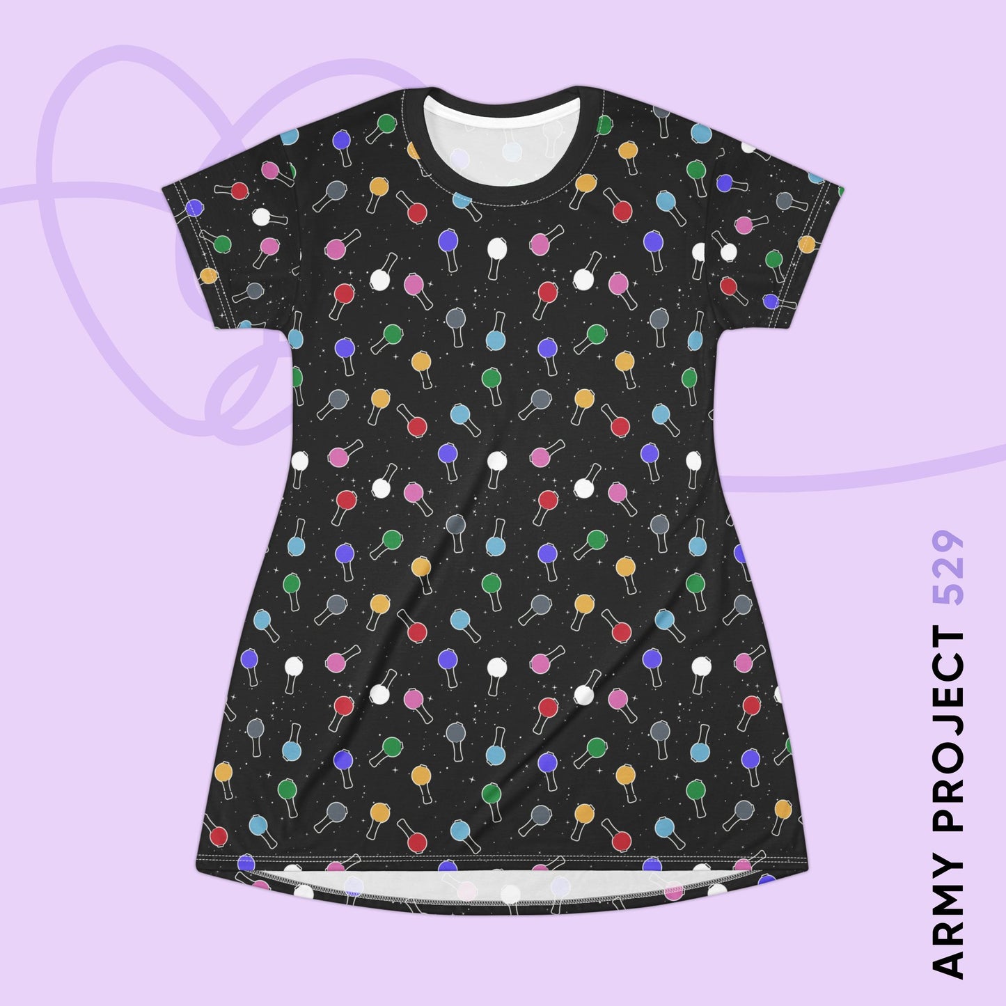 Ma City Map Lightstick T-Shirt Dress