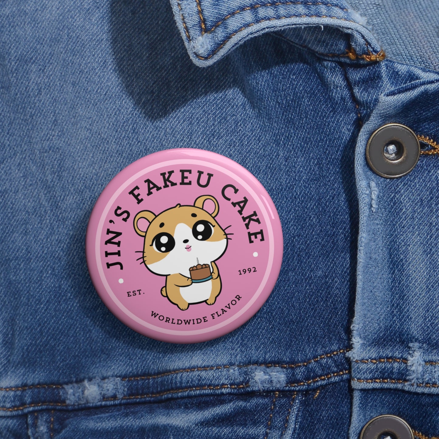 Jin's Fakeu Cake Bakery Series Pin Button