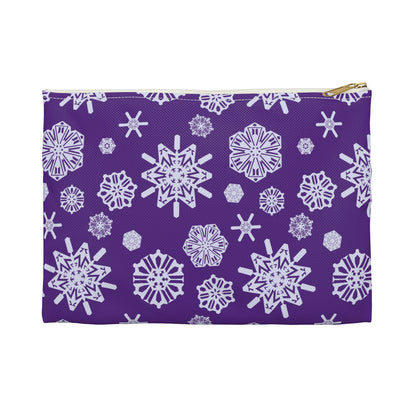 OT7 Cosmetics Bag - Secret Snowflakes (Purple) - Fanmade BTS Toiletry Bag Slim Profile Zipper Pouch