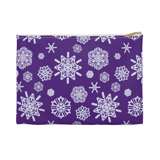 OT7 Cosmetics Bag - Secret Snowflakes (Purple) - Fanmade BTS Toiletry Bag Slim Profile Zipper Pouch