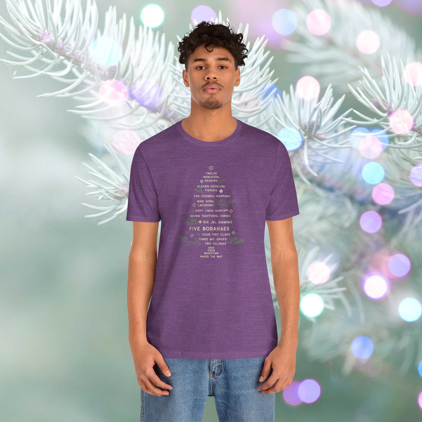 OT7 Short Sleeve Shirt - 12 Days of Bangtan - Fanmade BTS Merch - Unisex Jersey T-Shirt