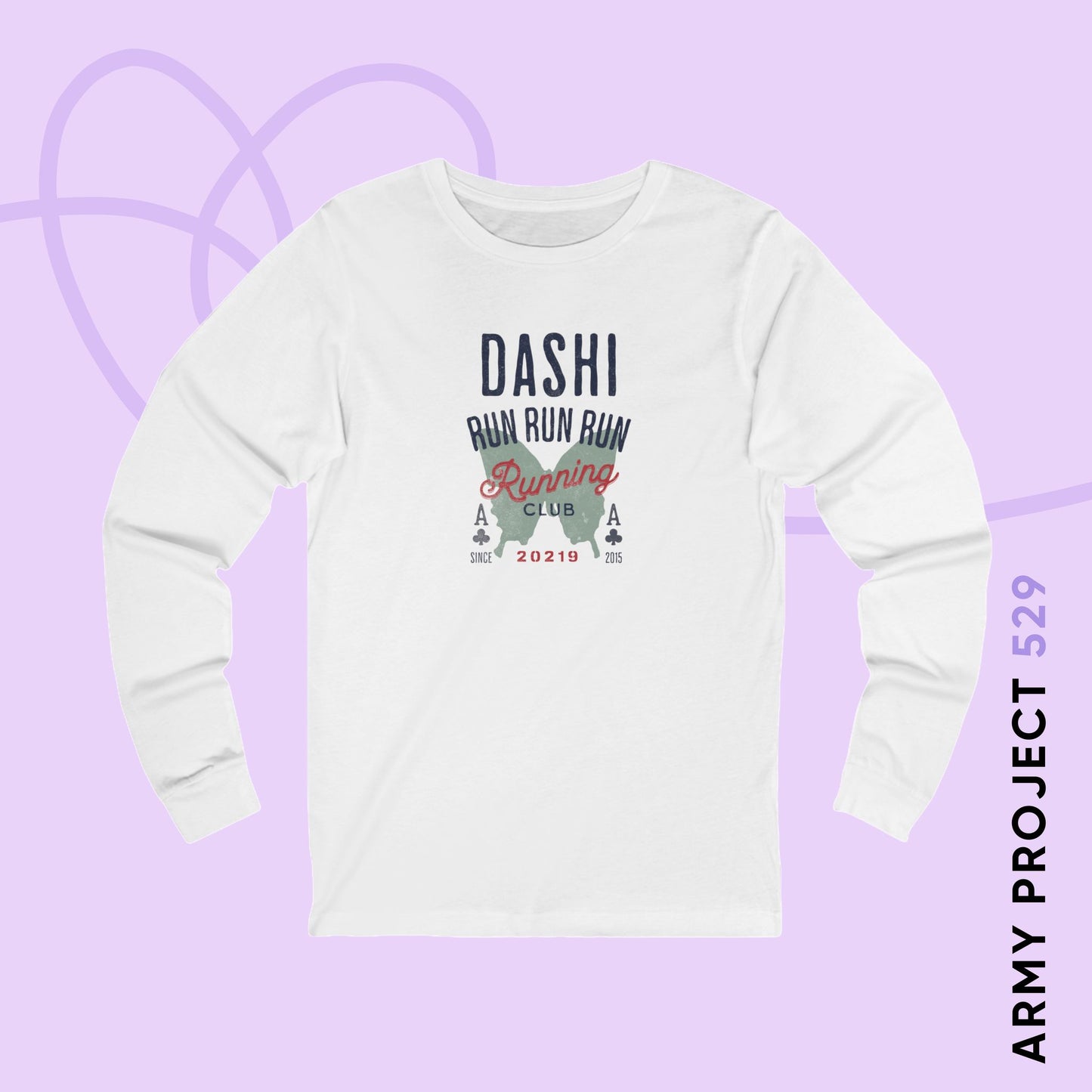 OT7 Long Sleeve Shirt - Dashi Running Club - Fanmade BTS Merch - Unisex Jersey T-Shirt