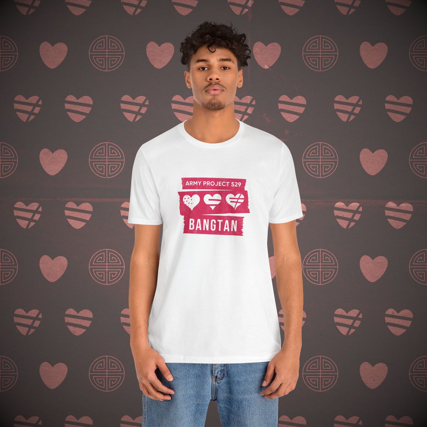 OT7 Short Sleeve Shirt (Red) - AP529 <3 Bangtan - Unisex Jersey T-Shirt