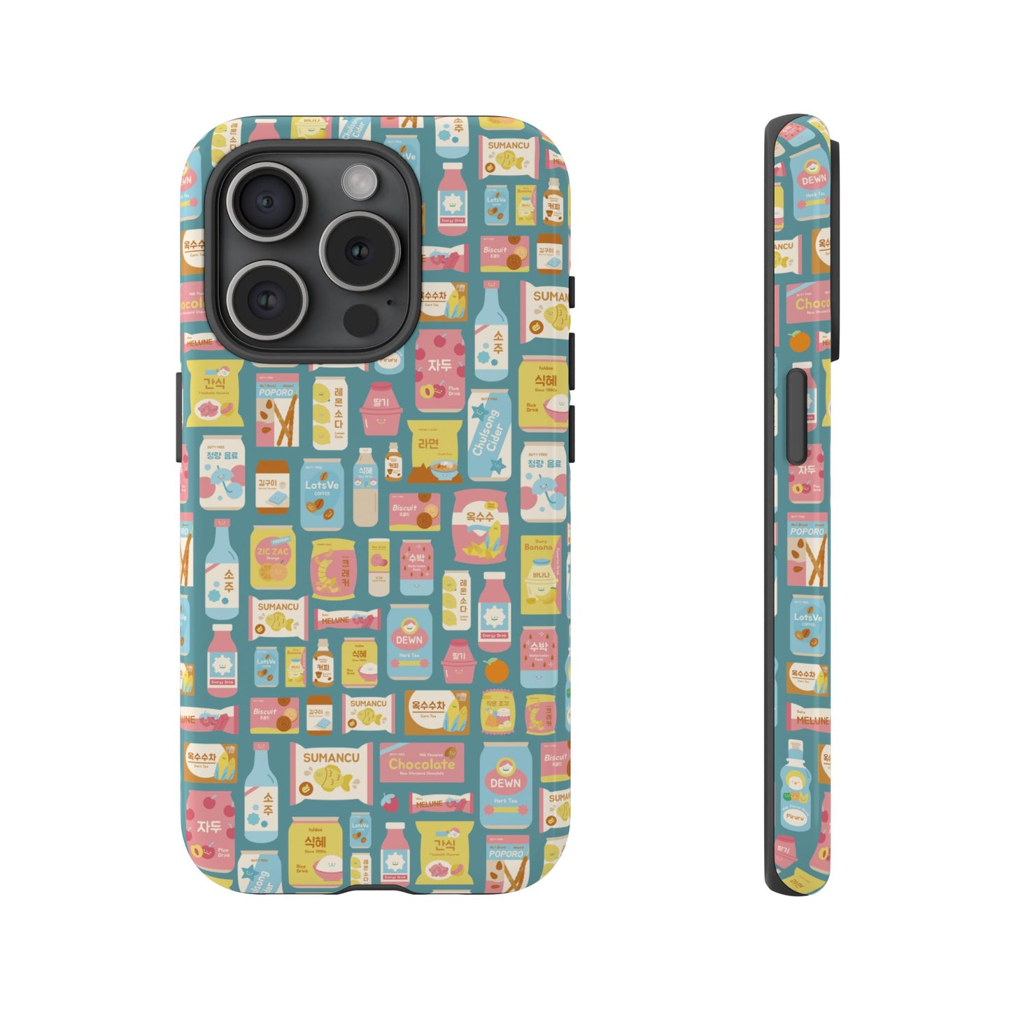 Sweet Pastel Korean Snacks Tough Phone Case - Cute K-Pop Merch - iPhone, Galaxy, Pixel Cover