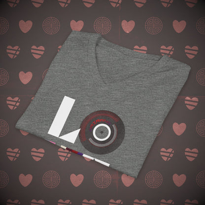 OT7 V-Neck Shirt - Love Record - Unisex Jersey T-Shirt