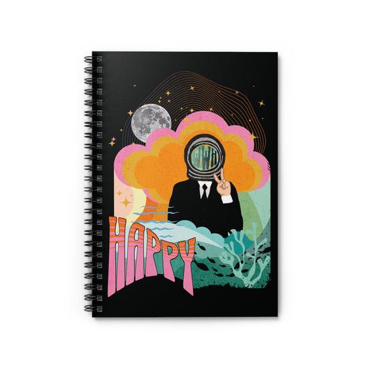Jin Notebook - Fanmade BTS Retro Series - 60s Mod Aesthetic - Spiral-Bound Journal