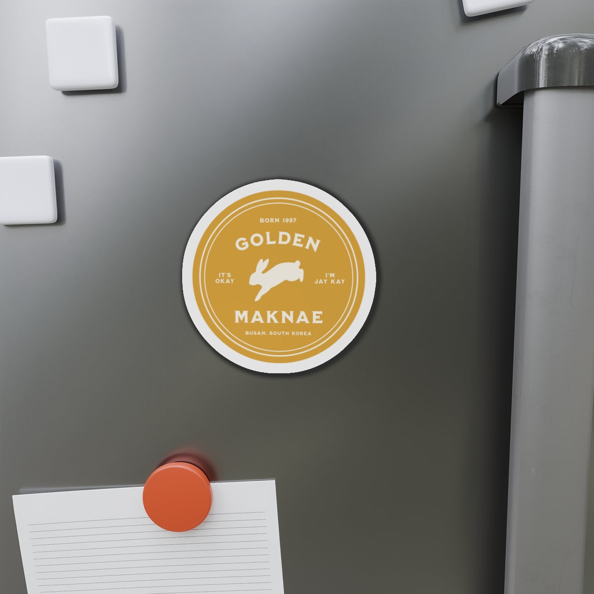 Golden Maknae Medallion Series Die-Cut Magnet