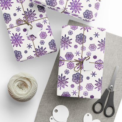 OT7 Wrapping Paper - Secret Snowflakes (White) - Subtle Fanmade BTS Merch - ARMY Gift Wrap