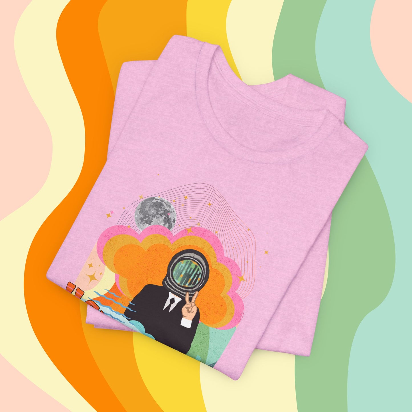Jin 1960s Retro Unisex Jersey Short Sleeve Tee