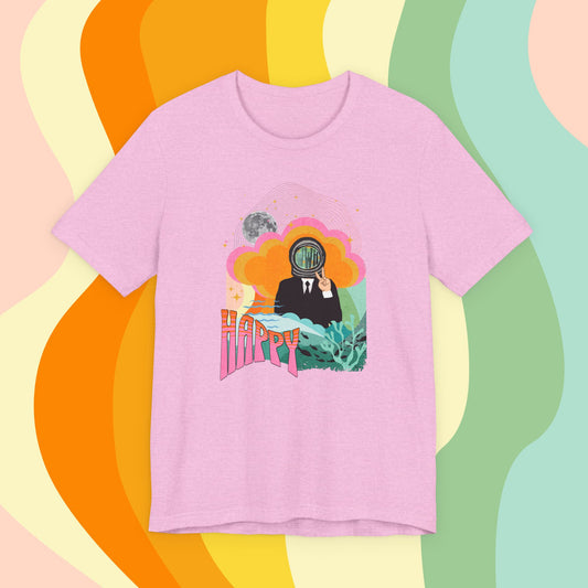 Jin 1960s Retro Unisex Jersey Short Sleeve Tee